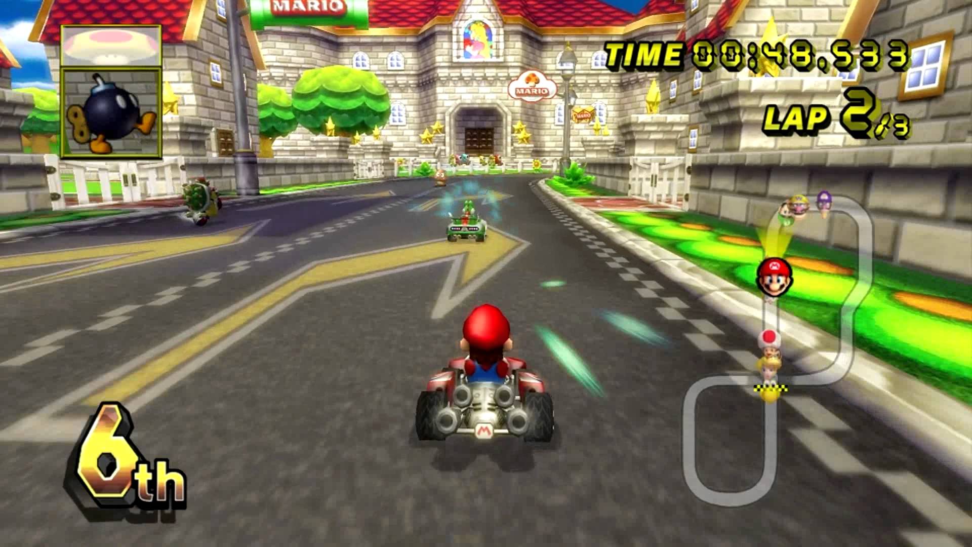 Mario Kart Wii gameplay footage (2008)